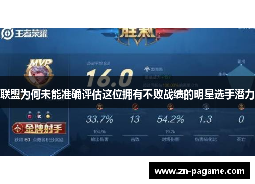 联盟为何未能准确评估这位拥有不败战绩的明星选手潜力